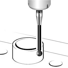 M4 Ø5 mm Hartmetallkugel, Schaft aus rostfreiem Stahl, L 54 mm, EAL 50 mm