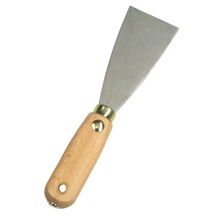 Malerspachtel ELITE mit Holzgriff und quervernietetem steifem Blatt