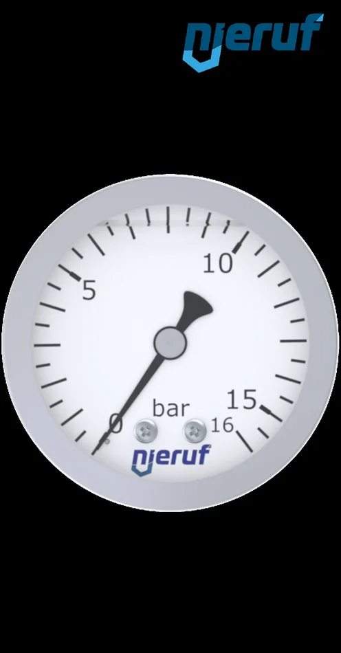 Manometer G 1/4″ axial 63 mm Edelstahl MM06 0 – 16,0 bar mit Glyzerinfüllung