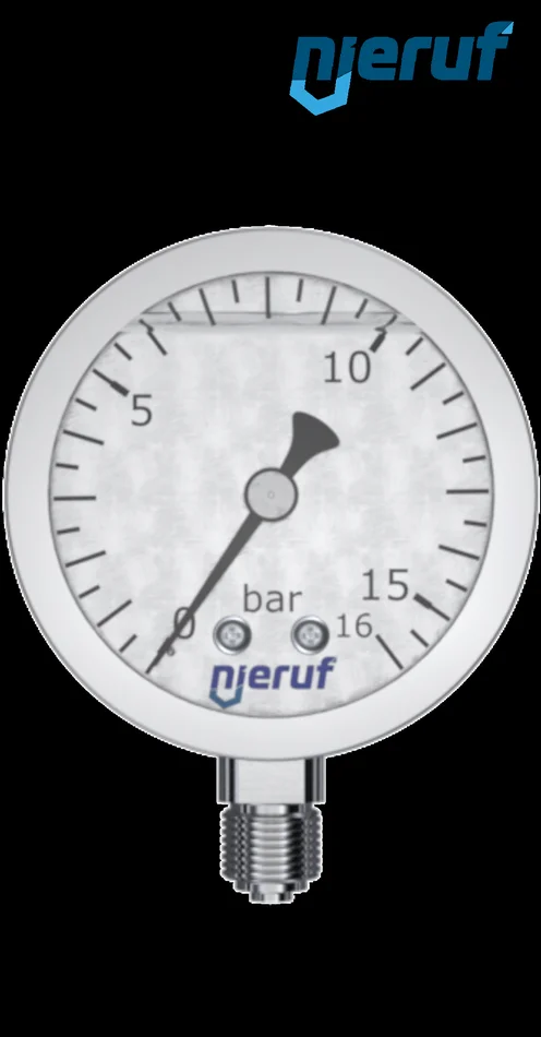 Manometer G 1/4″ radial 63 mm Edelstahl MM06 0 – 4,0 bar mit Glyzerinfüllung