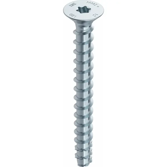 MULTI-MONTI-plus F Betonschraube Stahl verzinkt Senkkopf T40 – 7,5 x 160 mm – 50 Stück