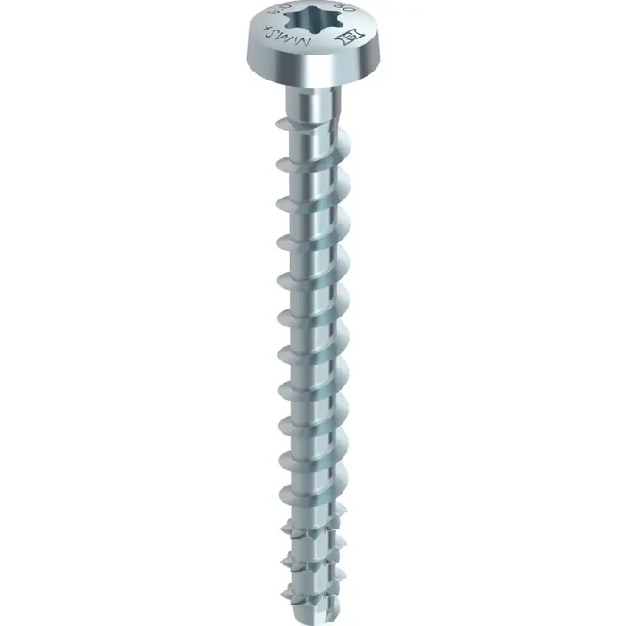 MULTI-MONTI-plus P Betonschraube Stahl verzinkt Rundkopf T30 – 7,5 x 60 mm – 50 Stück