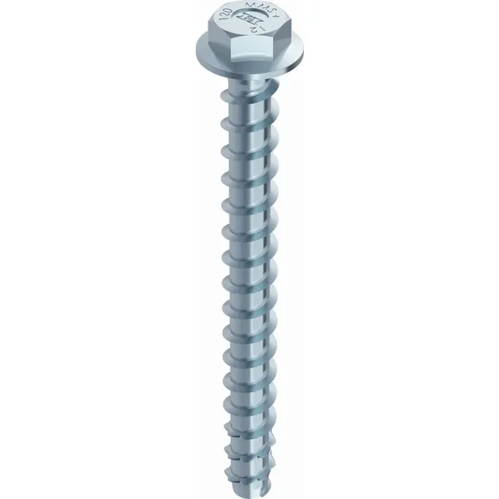 MULTI-MONTI-plus SS Betonschraube Stahl verzinkt Sechskantkopf mit Scheibe SW8 – 6 x 40 mm – 100 Stück