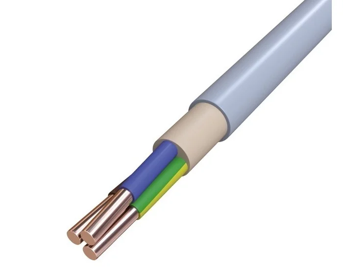 NYM-J 3×1,5 mm² 15m Installationsleitung GR/15m Mantelleitung Eca