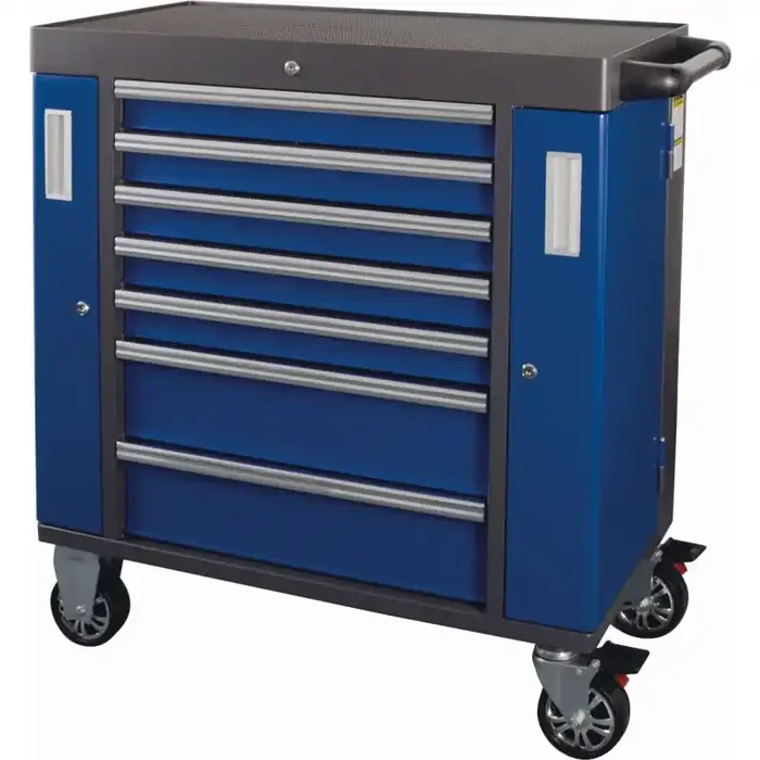 Projahn Werkstattwagen SPACE 7 Schubfächer blau/anthrazit + Bestückung für 4 Schubfächer 187-teilig