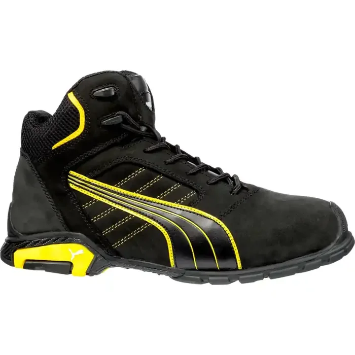 Puma AMSTERDAM MID robuster hoher Sicherheitsschuh S3 schwarz/gelb Gr. 43