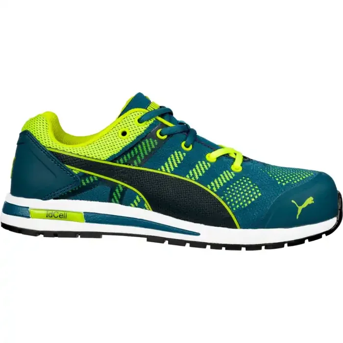 Puma ELEVATE KNIT GREEN LOW streetstyle Sicherheitsschuh S1P blau/grün Gr. 46