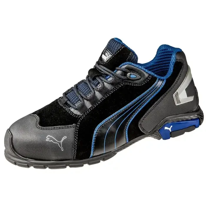 Puma RIO BLACK LOW robuster Sicherheitsschuh S3 schwarz/blau Gr. 46