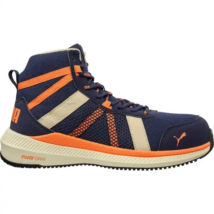 Puma RIVAL BLUE/ORANGE MID S1PS ESD hoher ultrasportlicher Sicherheitsschuh blau 46