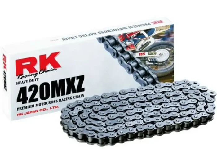 RK Kette „420MXZ“ 1/2 x 1/4, MX-Racing Kette, Zugk 104 Glieder