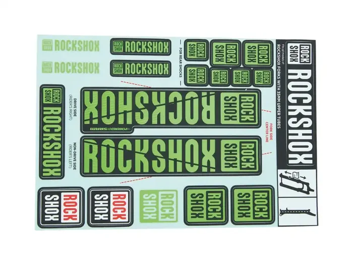 ROCKSHOX Dekorsatz Passend für Decal Kit für Ø 35 grün