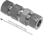 Rückschlagventile mit Schneidringanschluss, Edelstahl Klemmring 1.4571 (NC), alle Größen