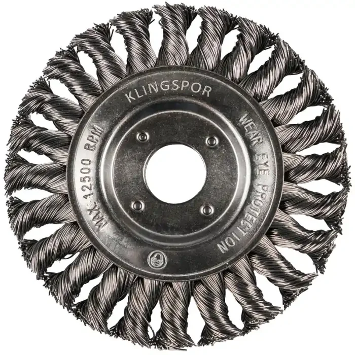Rundbürste BR 600 Z Drahtbürste 178 x 14 x 22,23 mm gezopft einreihig 0,5mm Stahldraht
