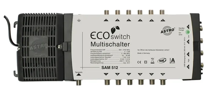 SAM 512 ECOSWITCH Stand-alone Multischalter, eine SAT-Position, 12 Teilnehmerausgänge