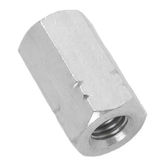 Sechskantmuttern Gewindemuffe Langmutter DIN 6334 Edelstahl A4 blank M 10 – 10 Stück
