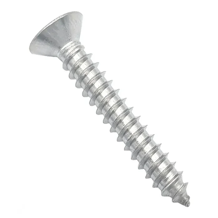 Senk-Blechschrauben mit Spitze Innensechsrund ISO 14586 Form C Edelstahl A2 3,9 x 22 – 500 Stück