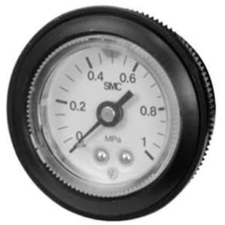 SMC Druckmessgerät Prozessanschluss hinten Analog 0MPa → 0.4MPa, Ø 42.5mm R1/8