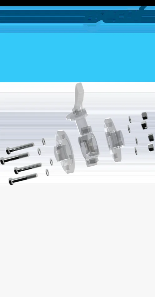 Verbindungsset Absperrklappe/Flansch DN40 – 1 1/2″ Zoll für Flansch PN16 Edelstahl
