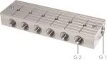 Verteilerleisten mit integrierten Kugelhähnen, Aluminium, PN 10