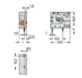 WAGO Leiterplattenklemme6 2626-1101/000-006